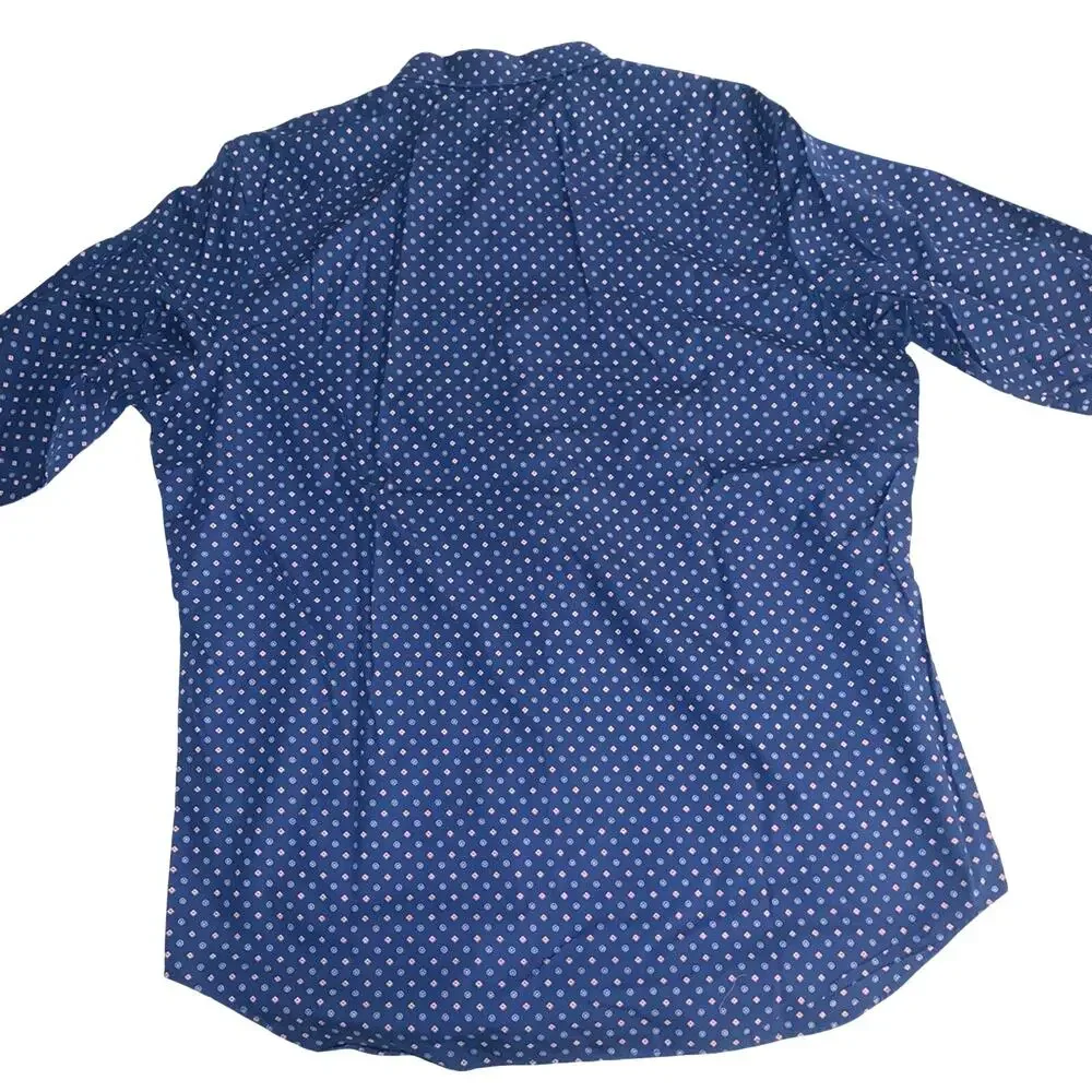 Banana Republic Men's XL 100% Cotton Soft Wash Slim Fit Blue Button Down Foulard